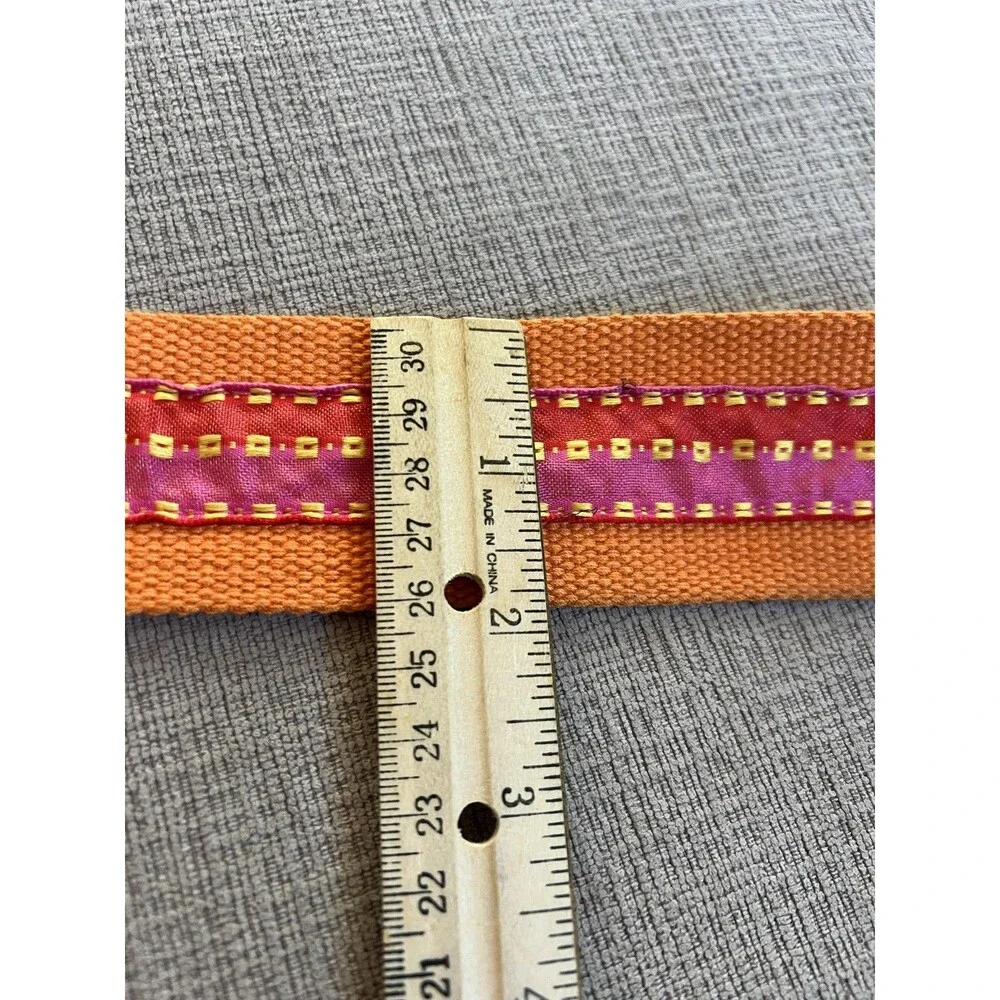 Handmade Bohemian Canvas Belt Womens One Size Double Prong Grommet